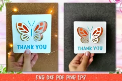 Thank You Confetti Shaker Card, Thank You Card SVG Product Image 20