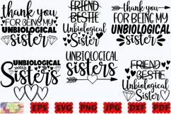 Thank You For Being My Unbiological Sister SVG | Sister SVG Product Image 1