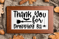 Thank You for Dropping By Sign SVG, Farmhouse Halloween Sign Product Image 3