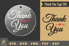 Thank You Heart, Thank You Tags SVG Product Image 1