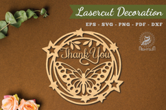 Thank You Laser Cut Decoration SVG Product Image 1