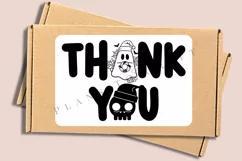 Thank You packaging label for thermal printer ready to print instant download