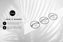 Black and White Customizable Sticker Canva Template Product Image 2