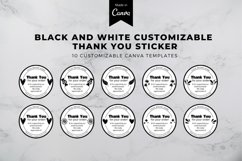 Black and White Customizable Sticker Canva Template Product Image 1