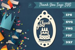 Thank You Tags SVG, Birthday Tags Product Image 1