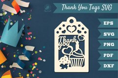 Thank You Tags SVG, Birthday Tags Product Image 1