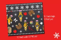 thank you teacher christmas tumbler sublimation design