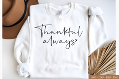 hankful Always SVG Fall Quote svg, autumn svg, png file Product Image 1