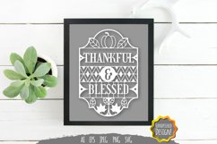 Thankful and Blessed Papercut Product Image 1