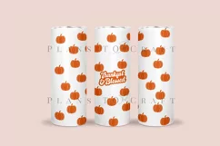 Thankful & Blessed Skinny Tumbler Sublimation Wrap SVG Product Image 1