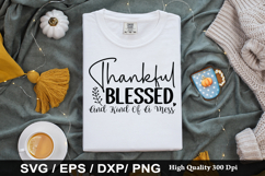 Thankful blessed and kind SVG - Fall Quotes Design Product Image 1