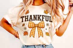 Thankful Png, Coquette Fall Png, Autumn Png, Thanksgiving Product Image 2