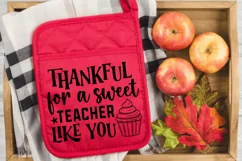 Thankful for a sweet SVG, Teacher Pot Holder SVG Design Product Image 3