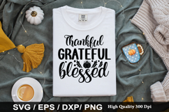 Thankful grateful blessed SVG - Fall Quotes Design Product Image 1
