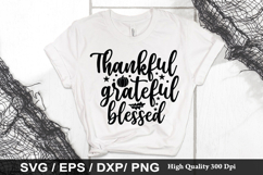 Thankful grateful blessed SVG - Pumpkin Design Product Image 1