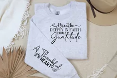Breathe Deeply In Faith Sleeve SVG, Christian SVG Design Product Image 3
