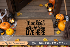 Thankful Hearts Live Here SVG | Fall Doormat SVG | Autumn Product Image 3