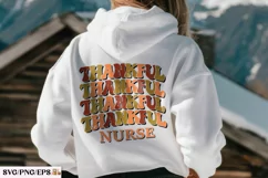 Thankful Nurse SVG Fall Thanksgiving SVG T-shirt Design Product Image 1