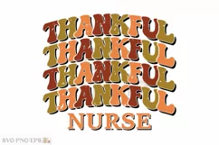 Thankful Nurse SVG Fall Thanksgiving SVG T-shirt Design Product Image 3