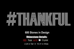Thankful Rhinestone Shirt Template Hashtag - Christmas Product Image 2