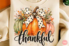 Thankful Pumpkin PNG, Funny Thanksgiving PNG, Thanksgiving Product Image 1