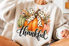 Thankful Pumpkin PNG, Funny Thanksgiving PNG, Thanksgiving Product Image 3
