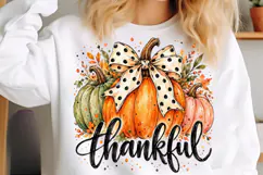 Thankful Pumpkin PNG, Funny Thanksgiving PNG, Thanksgiving Product Image 5