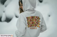 Thankful Vibes PNG Fall Thanksgiving PNG T-shirt Design Product Image 2