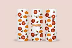 Thankful & Blessed Skinny Tumbler Sublimation Wrap SVG Product Image 1