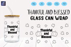 Thanksgiving Glass Can Wrap | Pumpkin Glass Can Wrap Product Image 1