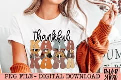 Thankful Mama Vintage Sunflowers PNG Design Product Image 1