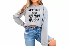 Grateful Heart Gift Sleeve SVG, God SVG Design, Faith SVG Product Image 3