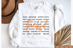 Thankful Words Png, Thanksgiving Png, Thankful Svg PNG, Fall Product Image 1