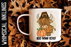 Thankful Scottish Highland Sublimation Clipart Product Image 1