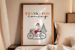 Thanks For Coming - Santa Claus Funny Art Product Image 2