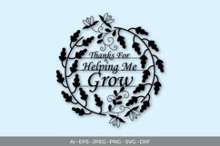 Thanks for Helping Me Grow for Papercut Product Image 2