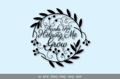 Thanks for Helping Me Grow for Papercut Product Image 2