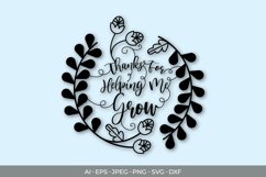 Thanks for Helping Me Grow for Papercut Product Image 2