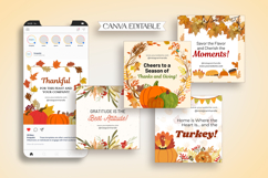 Thanksgiving Instagram Posts Canva Templates Product Image 8