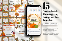 Thanksgiving Instagram Posts Canva Templates Product Image 6