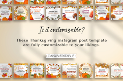 Thanksgiving Instagram Posts Canva Templates Product Image 5