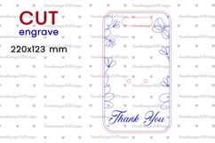 Gift flower holder svg, Thank you card, Laser cut Product Image 2