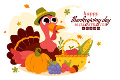 10 Happy Thanksgiving Day Illustration Product Image 1