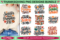 Thanksgiving PNG Sublimation design Bundle, Thanksgiving Product Image 1