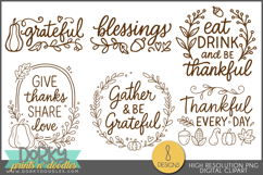 Blessed Thanksgiving Sublimation and Sticker Designs Product Image 2