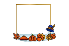 Thanksgiving and autumn blank frame graphic Product Image 1