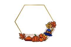 Thanksgiving and autumn blank frame vector Product Image 1