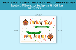 Thanksgiving Turkey toes Treat bag toppers and Tag Product Image 3