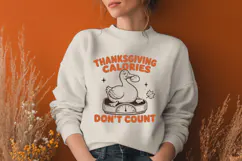 Thanksgiving Calories Don’t Count SVG PNG, Funny Goose Product Image 2