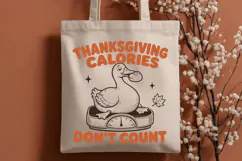 Thanksgiving Calories Don’t Count SVG PNG, Funny Goose Product Image 3